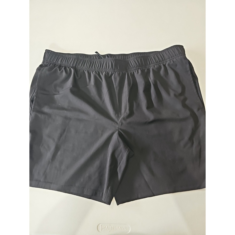 Athletic Works Men's Black Athletic Running Gym Shorts Size XL Drawstring...